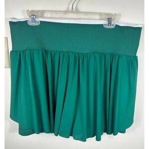 All In Motion Athletic Skort Women XXL Green Tennis Skirt Ribbed Waist Gathered